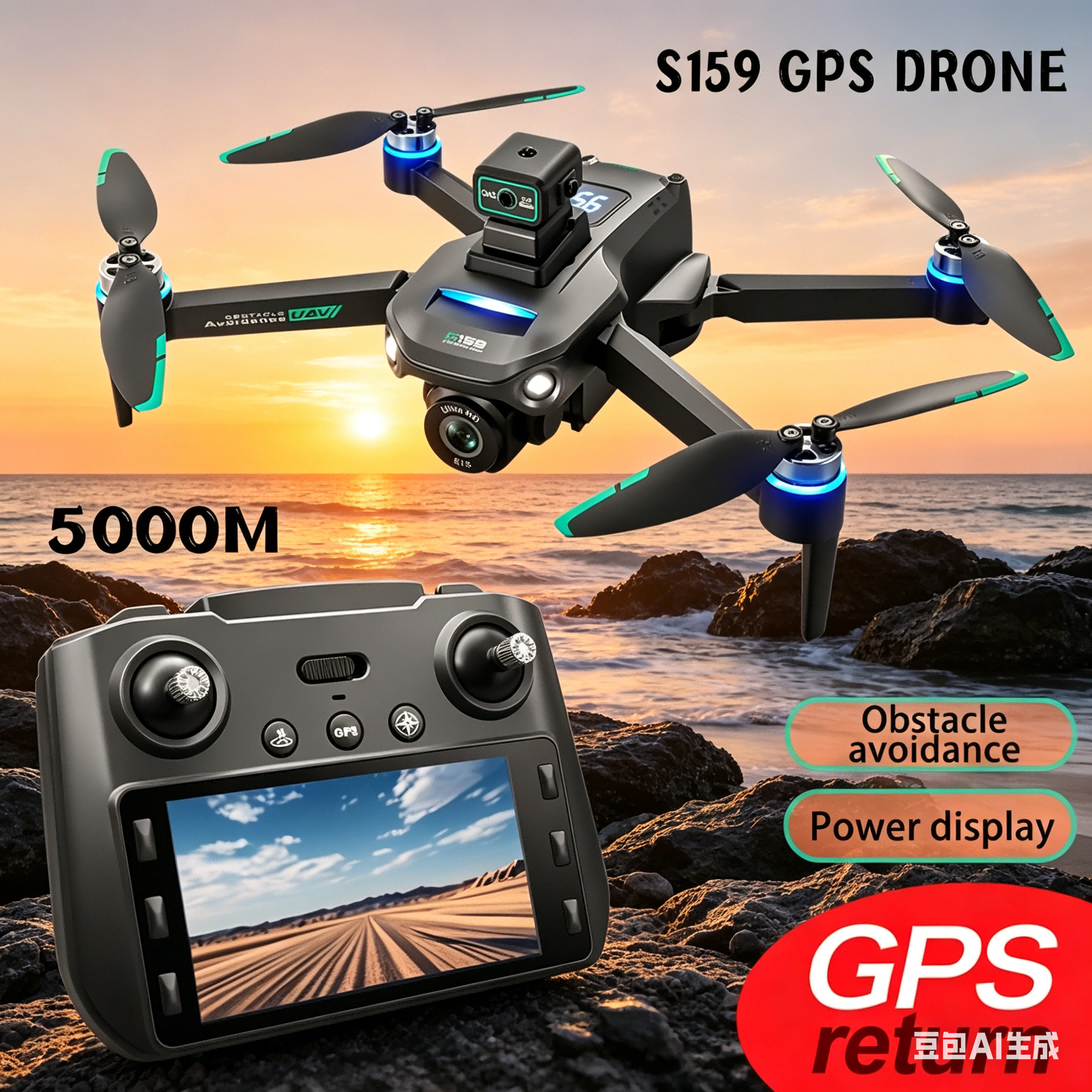 Drone Camera Hd - S159 GPS Drone 4K Profesional Dual