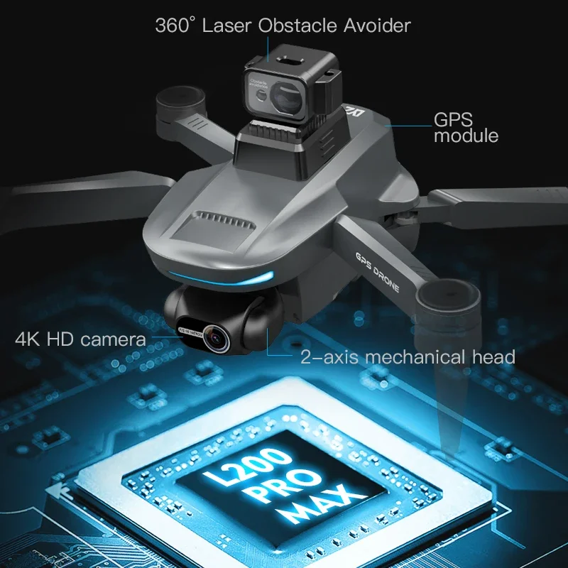 L200 PRO MAX Drone 4K 2-Axis P – Drone Camera With Gimbal recenzja i cena
