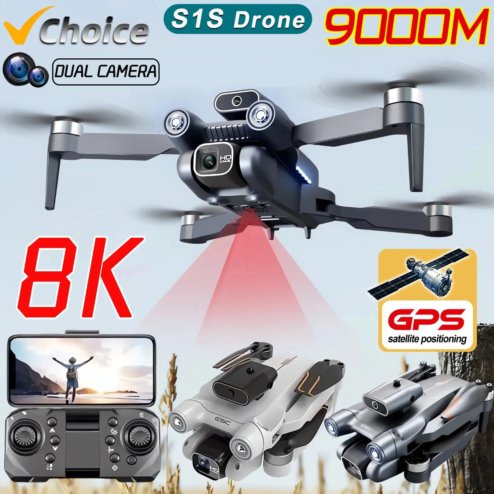 New S1S 5G GPS Drone Camera 8K – Drone Camera Hd recenzja i cena