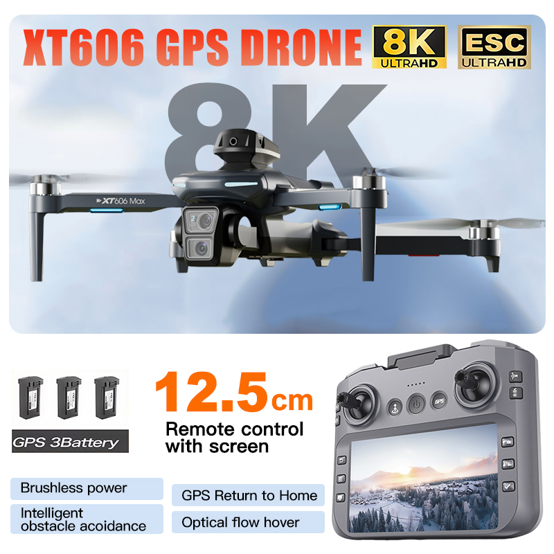 XT606 MAX 3 battery Drone 4k 8 – Drone Camera Night Vision recenzja i cena