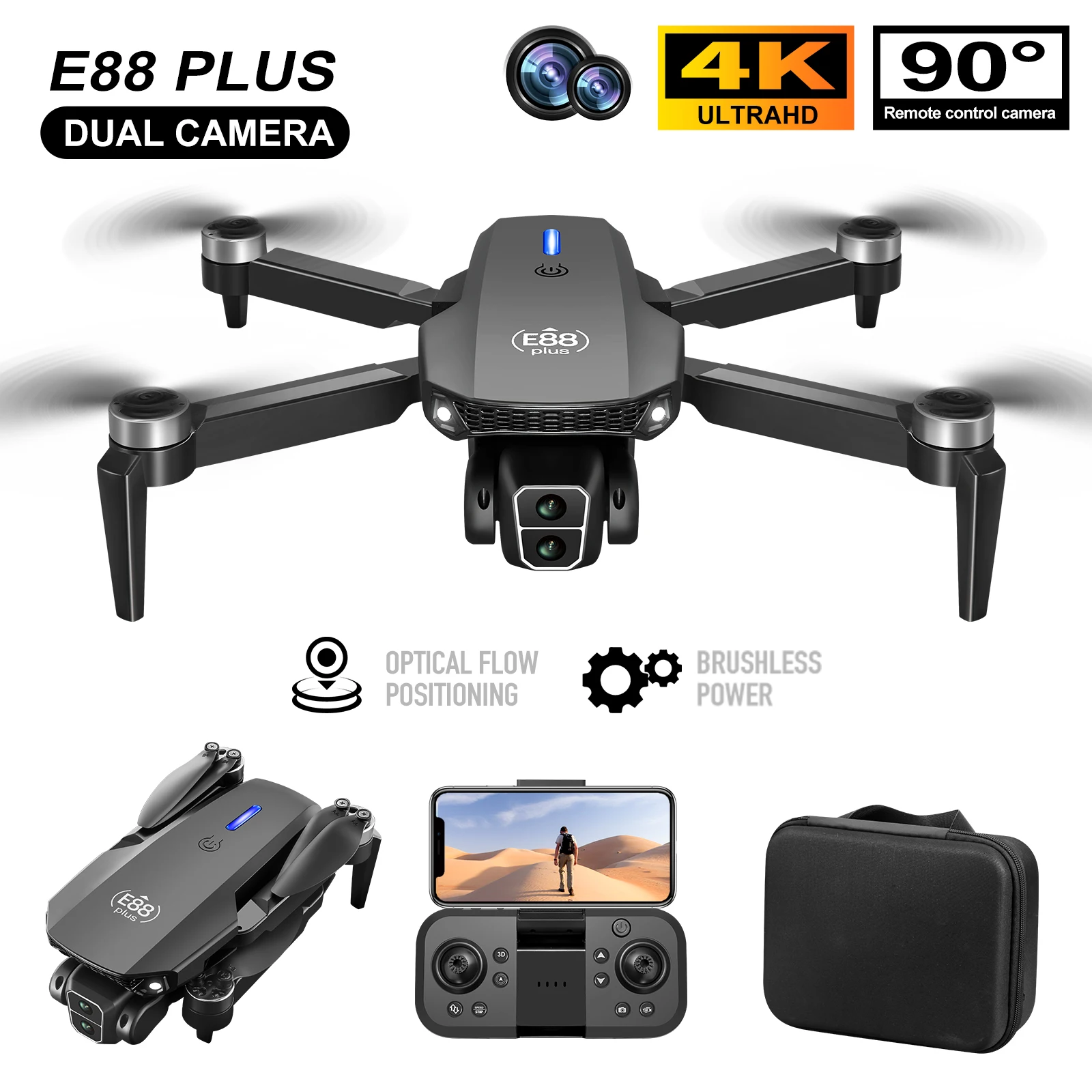 New E88 Plus Quadcopter Drone: – Drone Camera Hd recenzja i cena