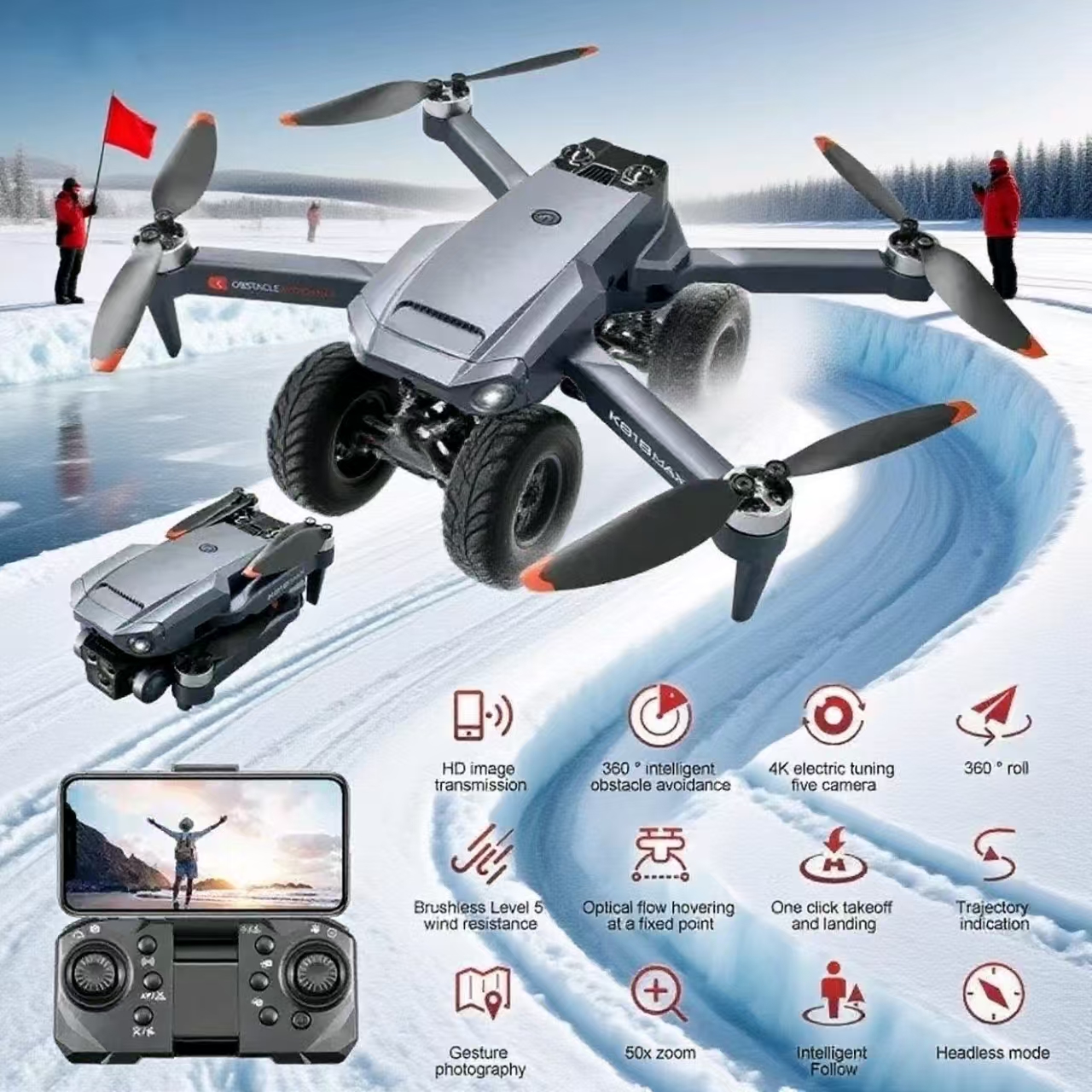 Pro 4K GPS Drone 3KM FPV RC Qu – Drone Camera 4K recenzja i cena