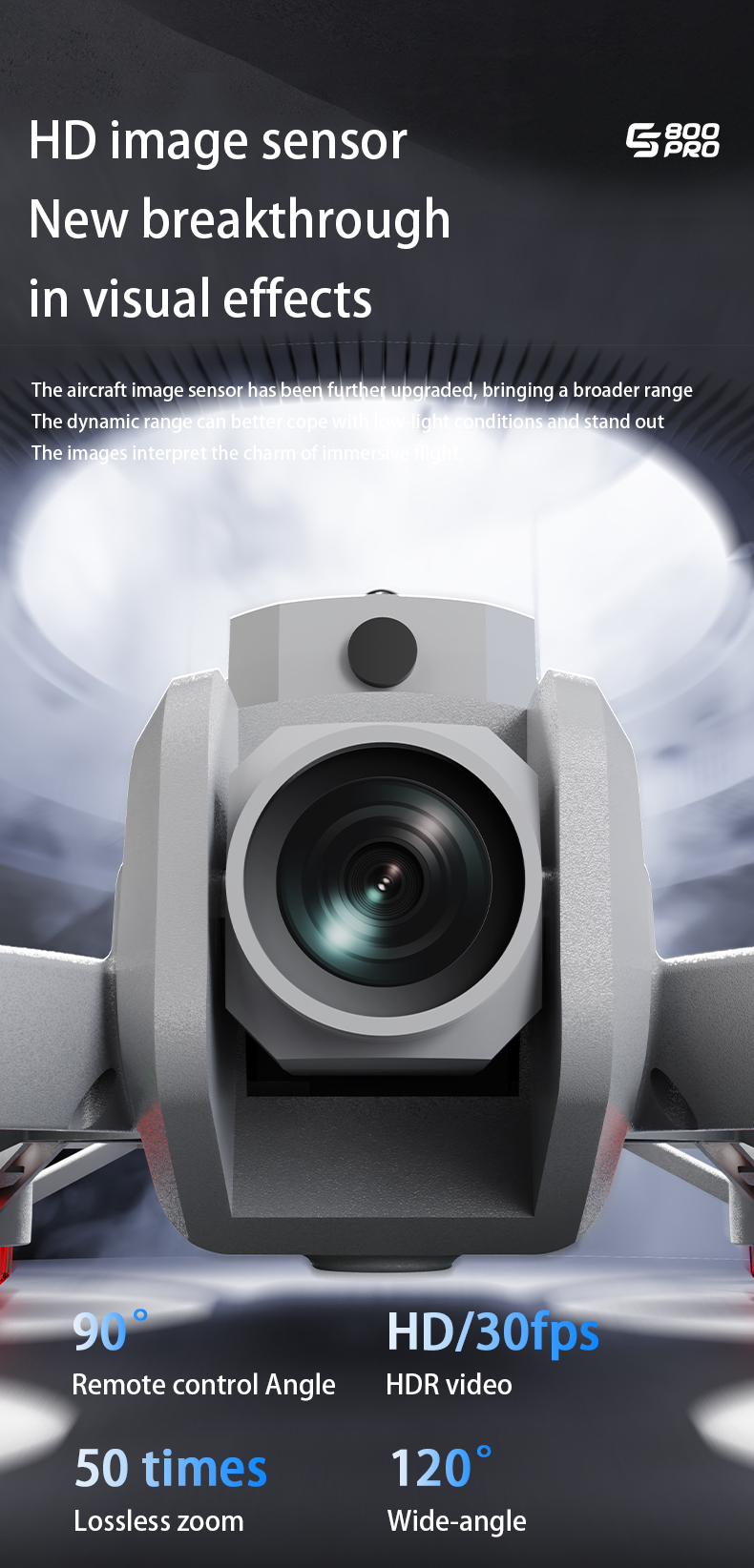 ES800PRO Drones 12.5CM Screen  – Drone Camera Vlog recenzja i cena