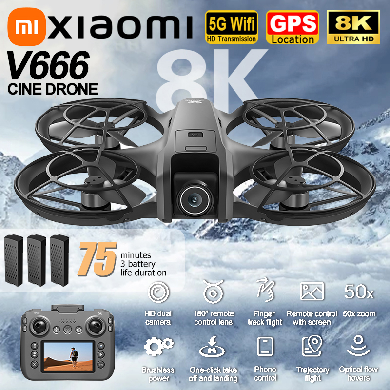Xiaomi V666 Drone 8K Aerial HD – Drone Camera With Gimbal recenzja i cena